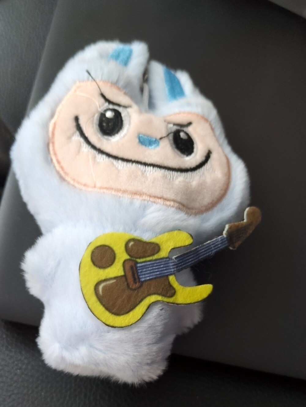 Source Unknown Light Blue Plush La Bubu with Yellow Guitar